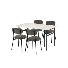 비엔나 세라믹식탁 4인세트 140cm 블랙_체어4EA