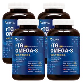 캐나다 오로니아 RTG 오메가3 알티지 OMEGA3 RTG 초임계추출 1310MG 180캡슐 4개