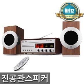 [브리츠 공식대리점] BZ-TM990 진공관 블루투스 올인원 오디오 CD플레이 FM라디오 USB 알람