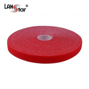 LANSTAR 롤타입 벨크로타이 10m (레드, 폭 13mm)