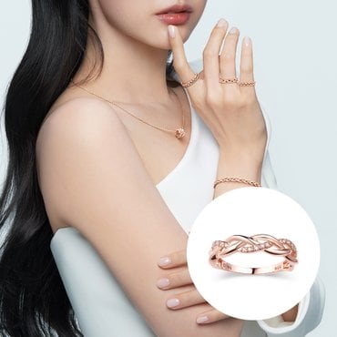 스톤헨지 [김지원PICK] 브레이드 14K 브라운 다이아 반지 SA25A40F