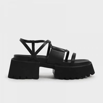  찰스앤키스 나딘 스트래피 플랫폼 샌들 블랙 Nadine Strappy Platform Sandals Black