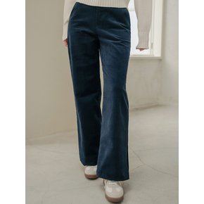 CORDUROY WIDE CUTTING PANTS_NAVY