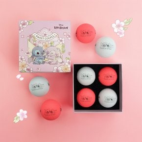 볼빅 골프공 선물 세트 VIVID 블루밍 러브 스티치 3피스 4구