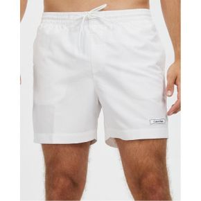 Medium Drawstring Swim Shorts - Classic White