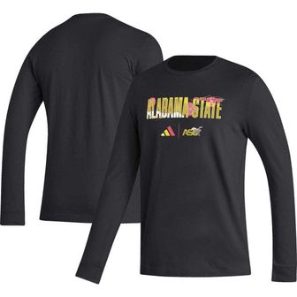 아디다스 5117360 Adidas Mens adidas Black Alabama State Hornets Honoring Excellence Long Sleeve T-S