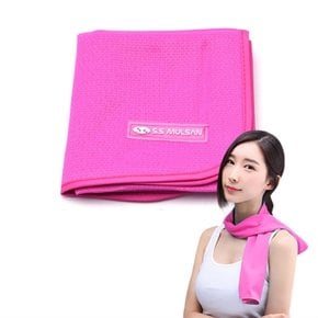 국산 아이스 쿨링 타올 보냉수건 핑크 쿨타올 땀수건 수영 헬스