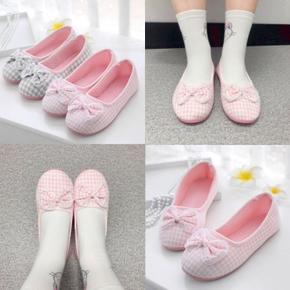 와이제이 체크리본 메쉬 유치원 어린이집 거실 실내화 (S8909865)