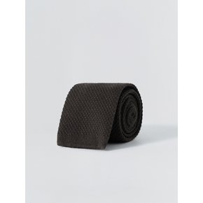 Classic Cotton Knit Tie_Brown