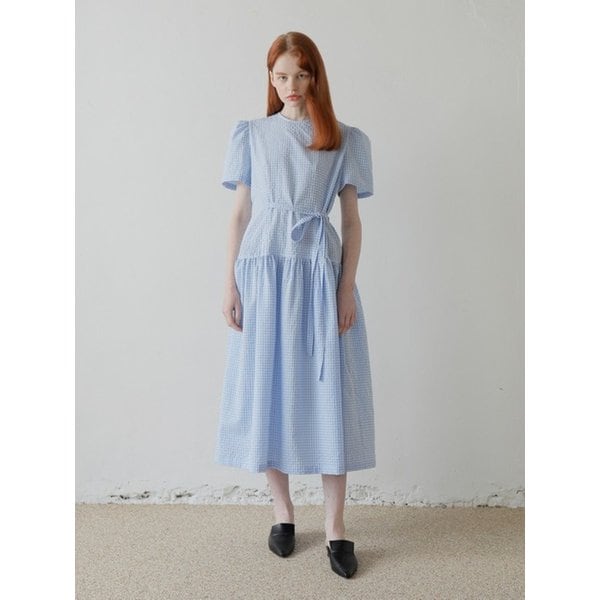 [리퍼브] CHECK LONG DRESS / BLUE