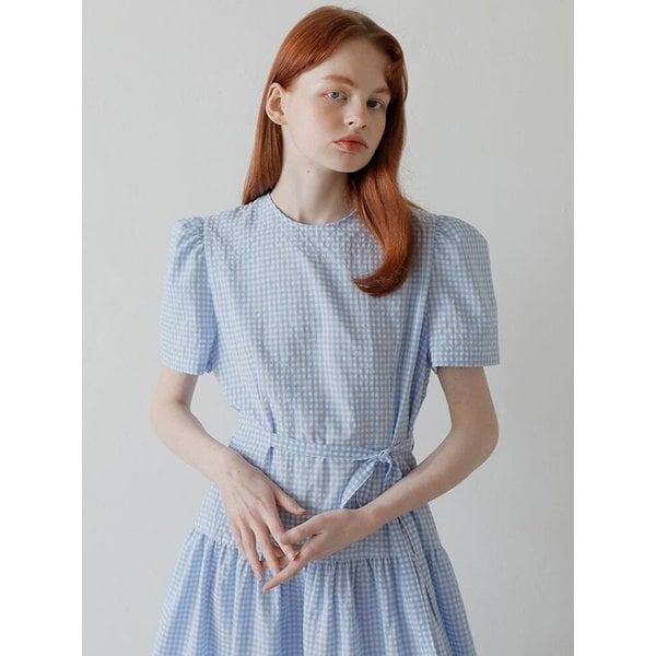 [리퍼브] CHECK LONG DRESS / BLUE