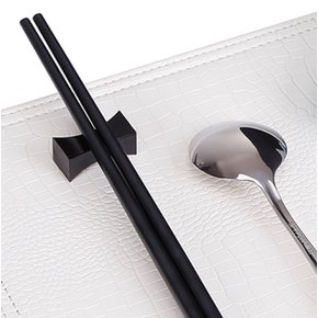 검정 수저받침 블랙 젓가락 받침대 숟가락 거치대