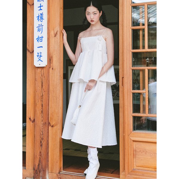 Bridal Camellia Bloom  Two-Piece_white