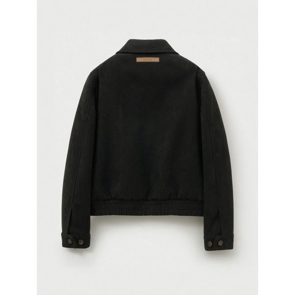 (W) 테오 폭스 스웨이드 숏 자켓_파이럿 블랙