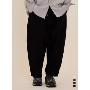 CB BASIC COTTON WIDE BANDING PANTS (BLACK)