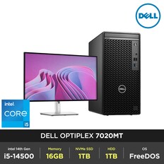 옵티플렉스 7020MT+U2723QE 모니터 패키지 i5-14500 16GB 1TB 1TB FD 14세대 데스크탑