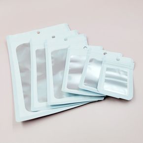14cm) 지퍼백(8cm 컬러 화이트 X 반투명 포장용