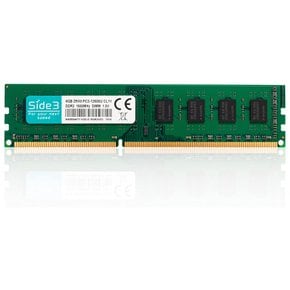 Side3 데스크탑 PC 메모리 DDR3-1600 PC3-12800U 4GB 삼성 칩 탑재 증설 메모리