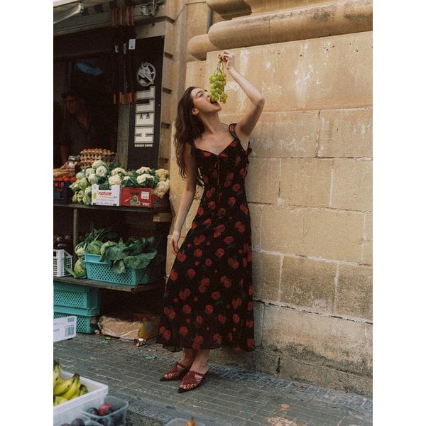 로즈 백리스 롱원피스