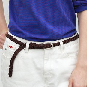 [4/12 예약 배송] TWIST LEATHER BELT - BROWN