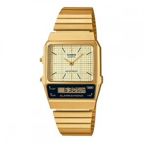 CASIO 스탠다드 STANDARD 아나데지 쿼츠 손목시계 AQ-800EG-9A 유니섹스 골드 해외 모델 []