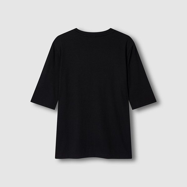 여 소프트 립 슬림핏 5부 티셔츠 J116201068099