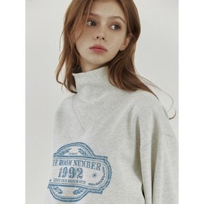 Vintage Print Mock-neck Sweatshirt_2color / M231CT1202