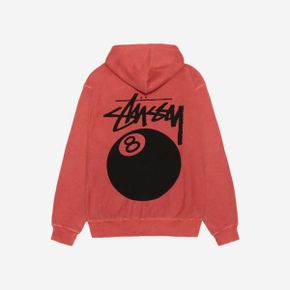 스투시 8볼 피그먼트 다이드 집 후드 구아바 Stussy 8 Ball Pigment Dyed Zip Hoodie Guava