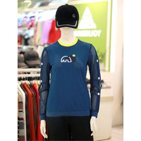 그린조이 세이브존03 여성 골프 봄 소매 포인트 메쉬 프린팅 티셔츠 GP22KR21W (9943112)