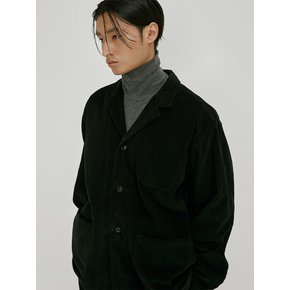 Corduroy sports field jacket (black)