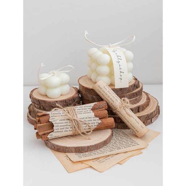 인테리어 우드 캔들 받침대 티코스터