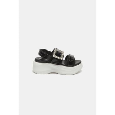 슈콤마보니 Jewelry buckle platform sandal DG2AM25019BLK
