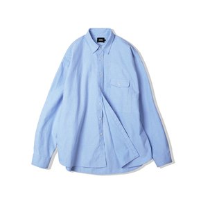 UTILITY CURVED POCKET OXFORD SHIRT SKYBLUE