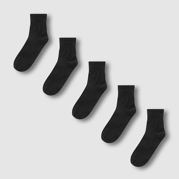 남 코튼 립 중목 양말 5족 J146903204099