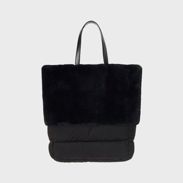 몰리올리 TOTI fur & padding tote bag [black]