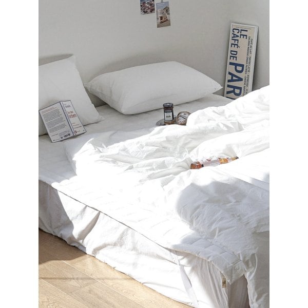 허쉬 60수 고밀도 바이오워싱 순면 옥수수솜 무봉제 차렵이불세트 SS/Q/DK 12colors