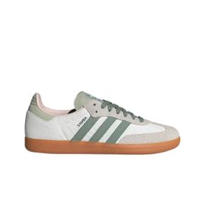 (W) 아디다스 삼바 OG 클라우드 화이트 실버 그린 (W) Adidas Samba OG Cloud White Silver Gree