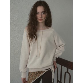 Lace Off-Shoulder Sweatshirt_Oatmeal(OB6TP16)