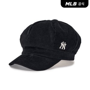 MLB [코리아공식] 베이직 코듀로이 뉴스보이캡 NY (Black)