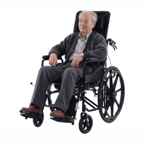 A5 휠체어 거상형 리클라이너 접이식 탈부착식 침대형 가정용 병원 장애인 노인