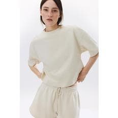 H&M 박시 티셔츠 크림 1290209003