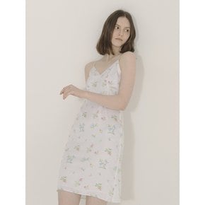 Cross-stitch Floral Print Dress