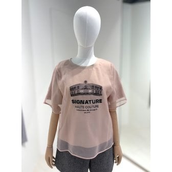 듀엘 [부산점] 프린트 시스루 티셔츠 D243MSC018
