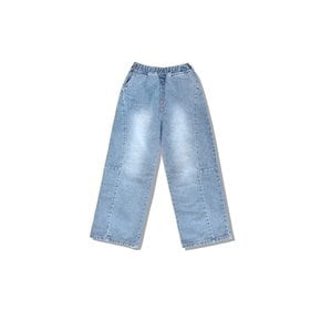 F25 커브드 청바지 (연청)