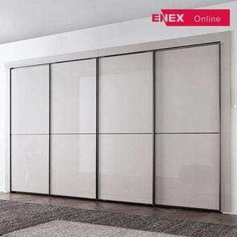 ENEX 얼그레이 글로시 슬라이딩 붙박이장(고급형)-300cm