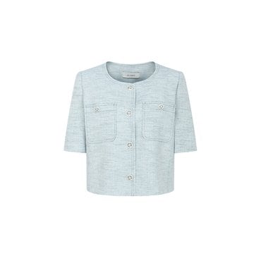 JJ지고트 포켓 하프 슬리브 크롭 자켓 GR5M0JK921