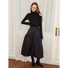 Ribbon Quilting Skirt_ Black