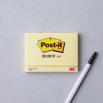 3M Post-it 포스트잇 노랑라인 4*3