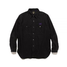 NEEDLES 니들스 Work Shirt - CLW Pin Stripe Twill Black (NS230) (워크 셔츠)