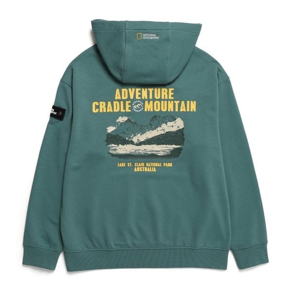 [여주점] N241UHD020 크레이들 마운틴 그래픽 세미오버핏 후드 티셔츠 HAVANA KHAKI